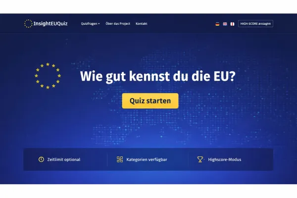 InsightEUQuiz: Online-Quiz vermittelt Wissen über die Europäische Union Bild: InsightEUQuiz: Online-Quiz vermittelt Wissen über die Europäische Union