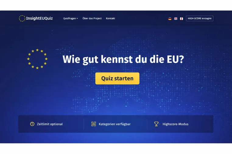 Bild: InsightEUQuiz: Online-Quiz vermittelt Wissen über die Europäische Union