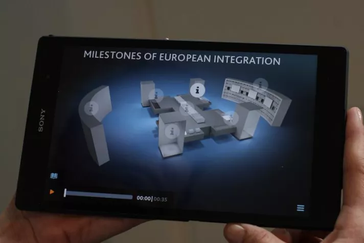 Tablet statt Beschriftung: Die Museumsarchitektur von morgen. Bild: Tablet statt Beschriftung: Die Museumsarchitektur von morgen.