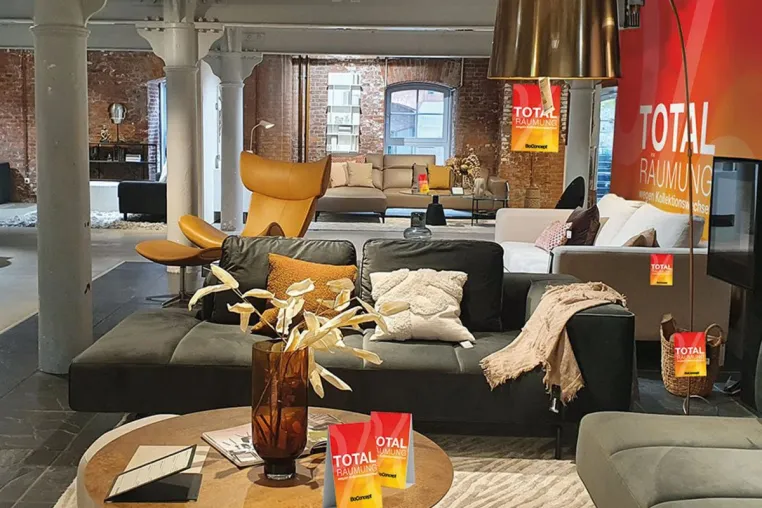 Bild: BoConcept verabschiedet sich vom Fischmarkt in Hamburg - Totalräumung wegen Kollektionswechsel