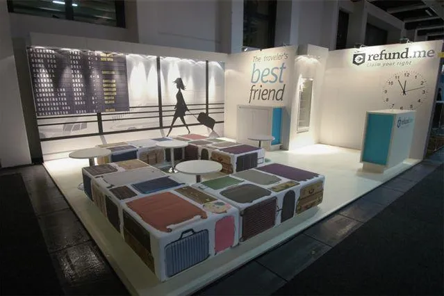 Refundme.de Claim your flight Raumschiff inszeniert den Auftritt des Startups auf der ITB in Berlin Bild: Refundme.de Claim your flight Raumschiff inszeniert den Auftritt des Startups auf der ITB in Berlin