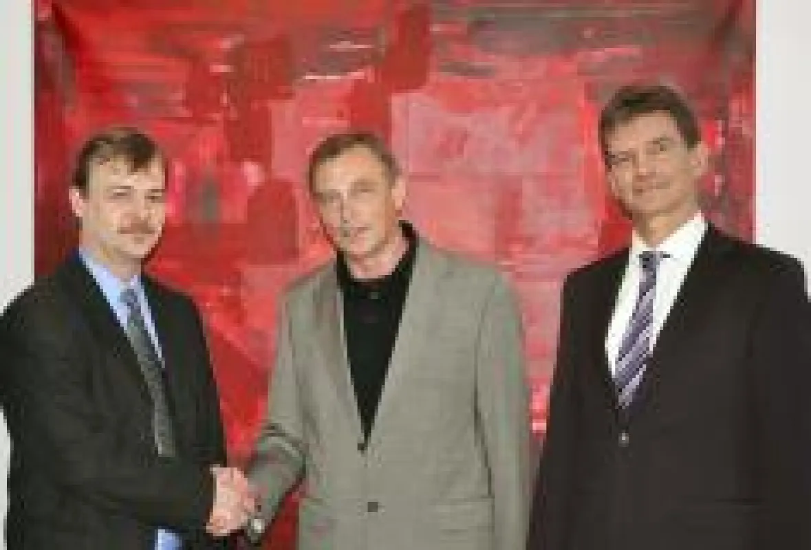 von links: Frank Czerwinski (Smart Store), Hans Röhrs (Holzring), Jürgen Schröder (Tec Media Services)