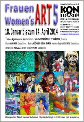 Bild: Ausstellung "FrauenART 5". Sieben Künstlerinnen aus fünf Länder stellen aus.