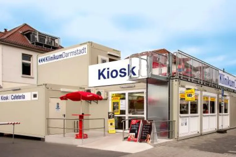 Barrierefrei zur Dachterrasse: Klinikum Darmstadt mit neuer Cafeteria aus ELA Räumen Bild: Barrierefrei zur Dachterrasse: Klinikum Darmstadt mit neuer Cafeteria aus ELA Räumen