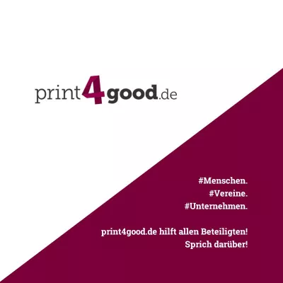 Solidarität aus der Druckbranche: Spendenprojekt print4good unterstützt gemeinnützige Vereine Bild: Solidarität aus der Druckbranche: Spendenprojekt print4good unterstützt gemeinnützige Vereine