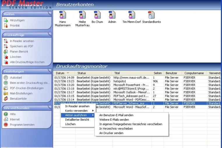 Bild: MAUS Software präsentiert mit PDF Master Server Edition leistungsstarke Anwendung für die serverbasierte Erzeugung von PDF-Dateien