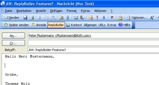 Bild: ReplyButler – Neues Outlook Plugin für bequemeres E-Mail schreiben