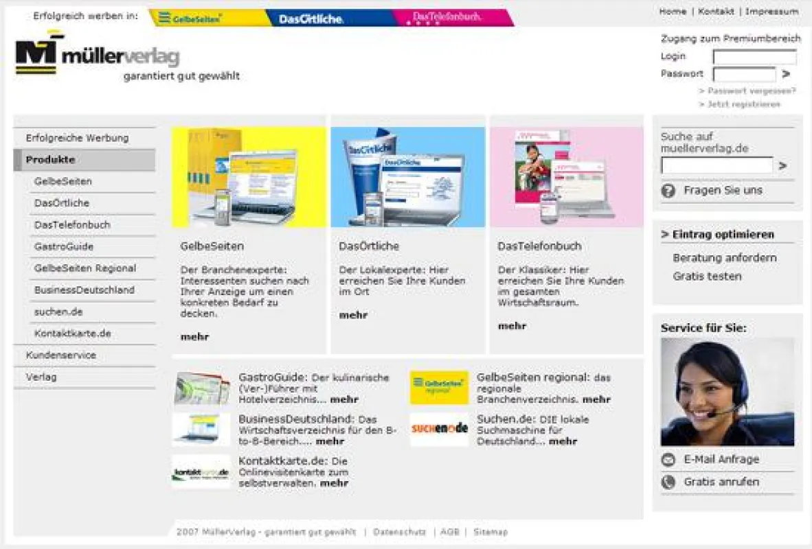 Das neue Web des Müller Verlags