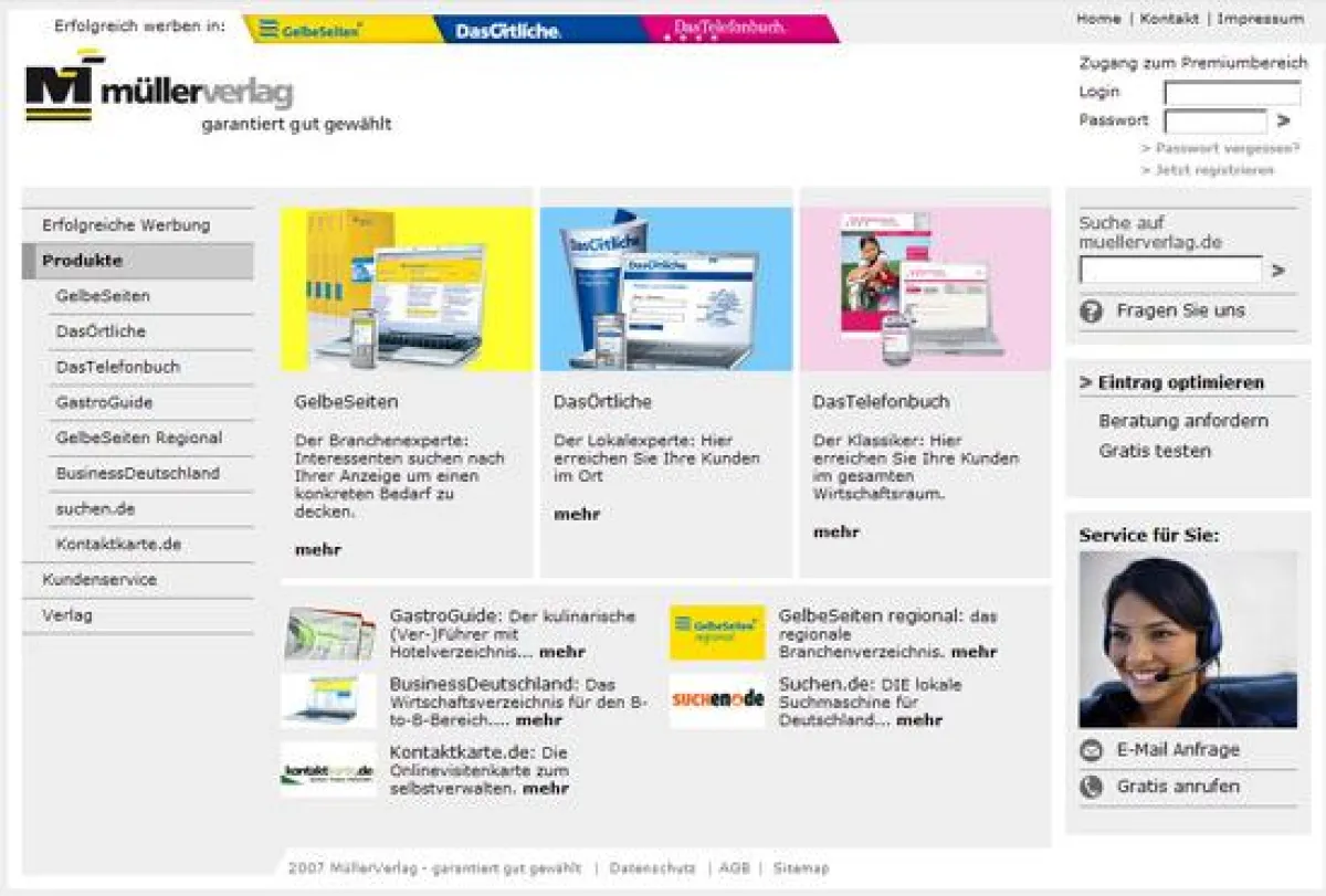 Das neue Web des Müller Verlags