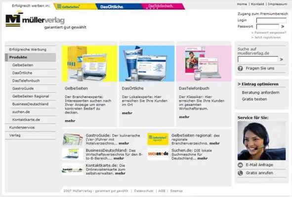 Bild: Telefonbuch Verlag Hans Müller startet Internetportal „Webnet“ mit contentXXL CMS
