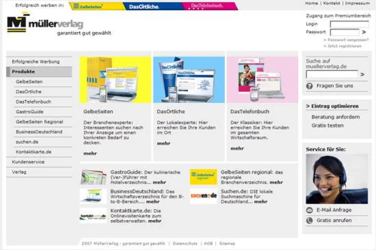Bild: Telefonbuch Verlag Hans Müller startet Internetportal „Webnet“ mit contentXXL CMS