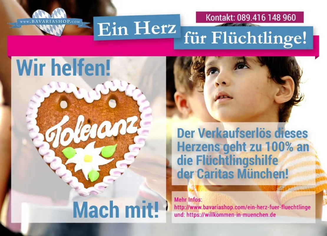 Das Herz für Flüchtlinge - Eine Spendenaktion des Bavariashop