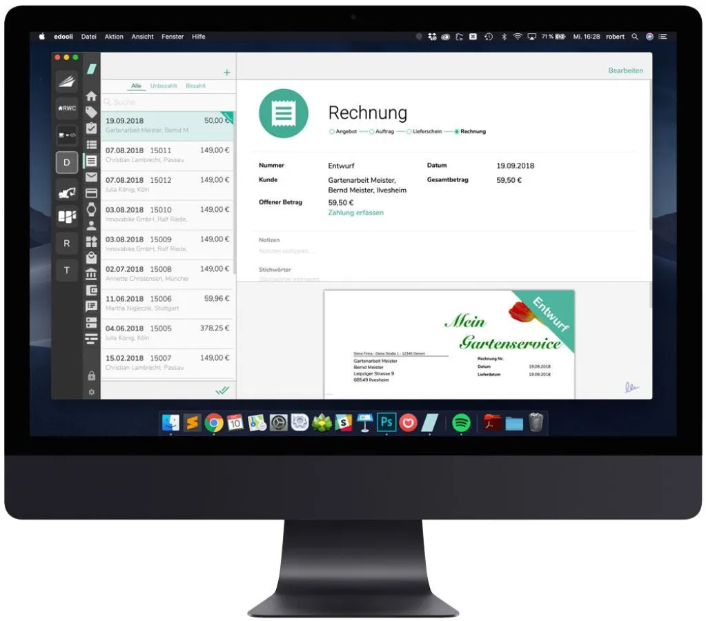 Rechnungsprogramm edooli