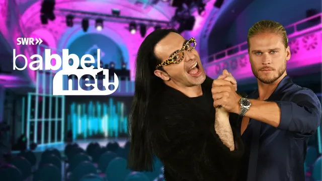 Bild: „Babbel Net!“(SWR): Bülent Ceylan schwingt das Tanzbein mit Rúrik Gíslason