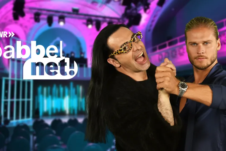 Bild: „Babbel Net!“(SWR): Bülent Ceylan schwingt das Tanzbein mit Rúrik Gíslason