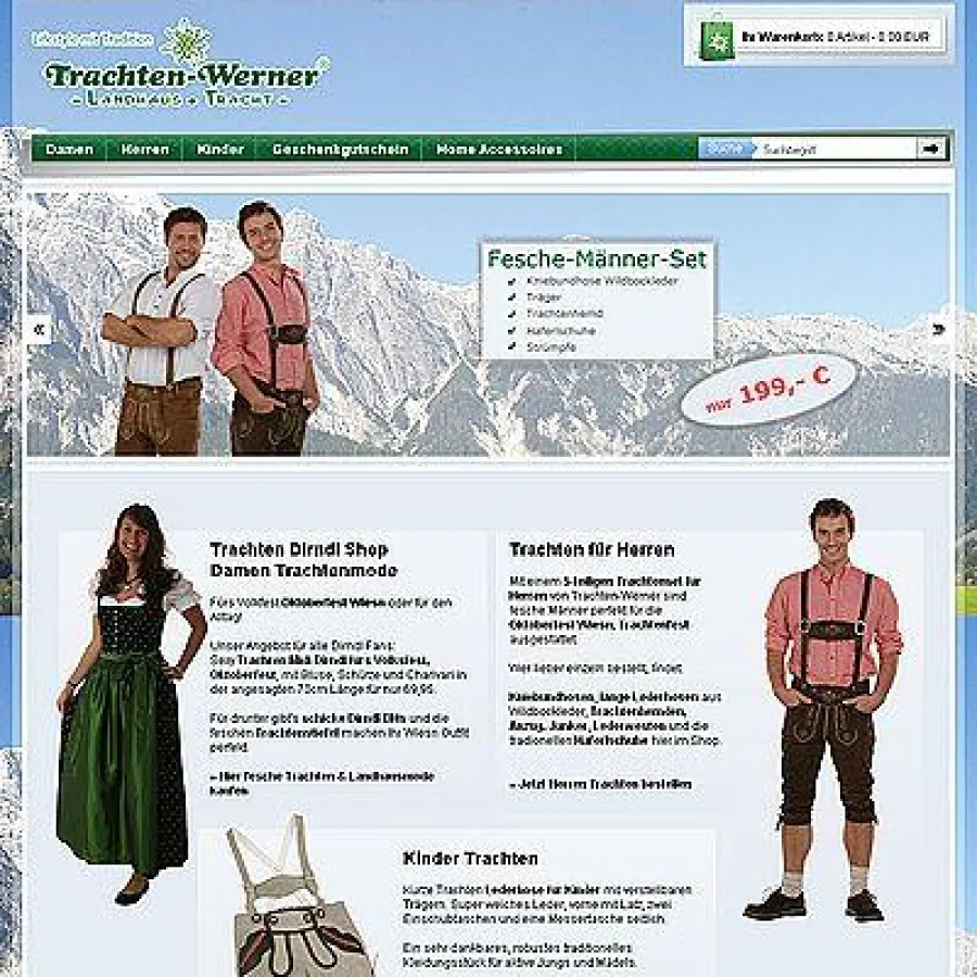 Trachten Shop www.trachten-werner.de