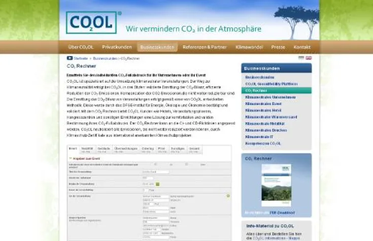 Bild: CO2OL ermittelt CO2-Fußabdruck von Unternehmen