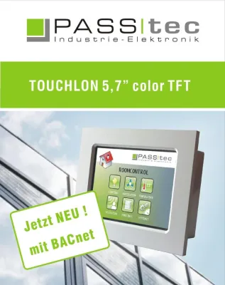 Bild: Touch Panel TOUCHLON color TFT 5,7” wird zum systemübergreifenden Bediengerät in der Gebäudeautomation