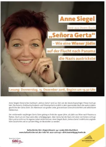 Bild: Lesung Anne Siegel aus "SENORA GERTA"