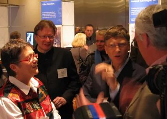 Bild: Deutscher Museumsdirektor im Silicon Valley empfängt Bill Gates zur Verleihung der Tech Museum Awards 2006