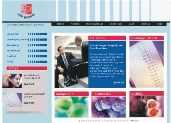 Bild: Druckerei F&W Schmidt oHG, Website der Woche bei der Fachzeitschrift Deutscher Drucker