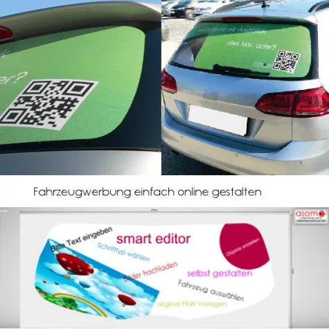 Bild: asomo CarBrandingSystems– jetzt mit weiteren Neuerungen im web-to-print Shop