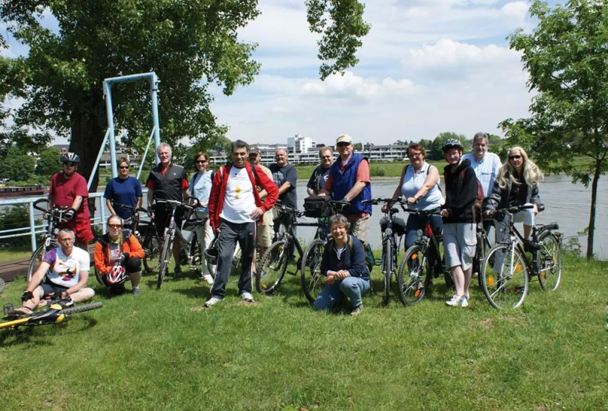 Fröhliche Gesichter bei der Radtour des Diabeteszentrums Rheinland Haan