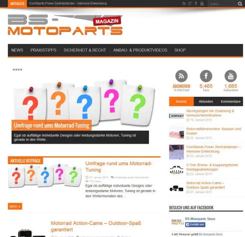 Endlich ist es so weit — BS-Motoparts startet mit Online-Magazin Bild: Endlich ist es so weit — BS-Motoparts startet mit Online-Magazin
