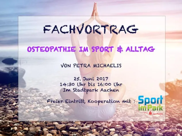 Kostenloser Fachvortrag "Osteopathie im Sport und Alltag" in Aachen Bild: Kostenloser Fachvortrag "Osteopathie im Sport und Alltag" in Aachen