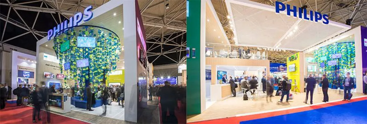 Messestand von Philips Professional Display Solutions auf der ISE 2018