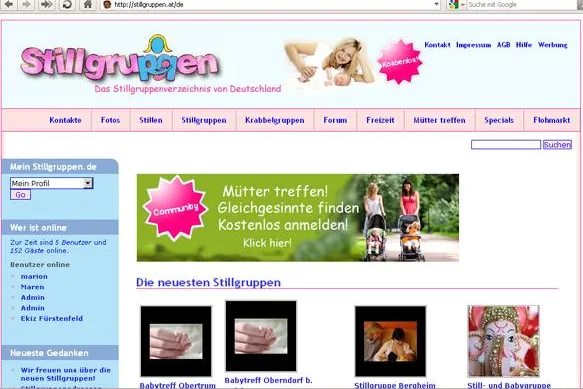 Bild: Stillgruppen.de - Stillgruppenverzeichnis und Müttercommunity