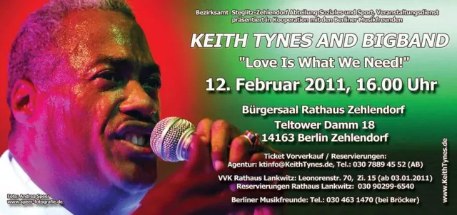 Bild: Bezirksamt Steglitz-Zehlendorf präsentiert in Kooperation mit den Berliner Musikfreunden die Keith Tynes Band