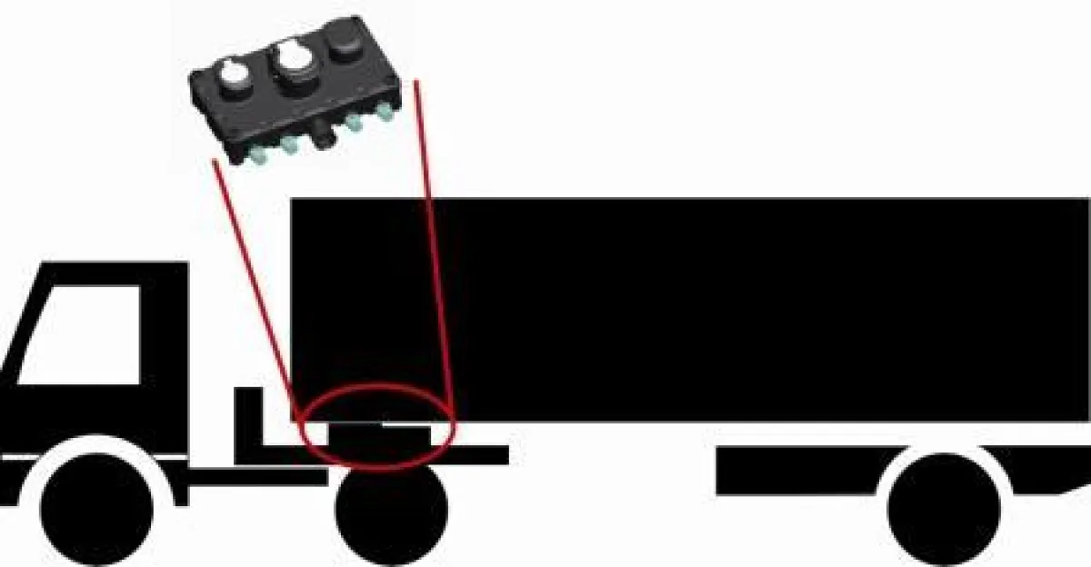 Sattelschlepper und Frontverteilerbox