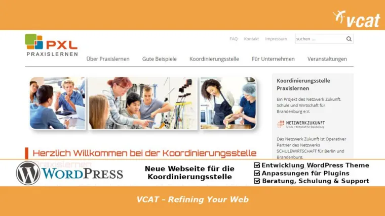 Bild: WordPress-Website für Praxislernen.de entwickelt