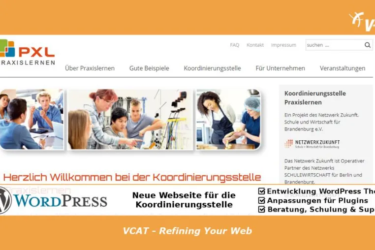 Bild: WordPress-Website für Praxislernen.de entwickelt