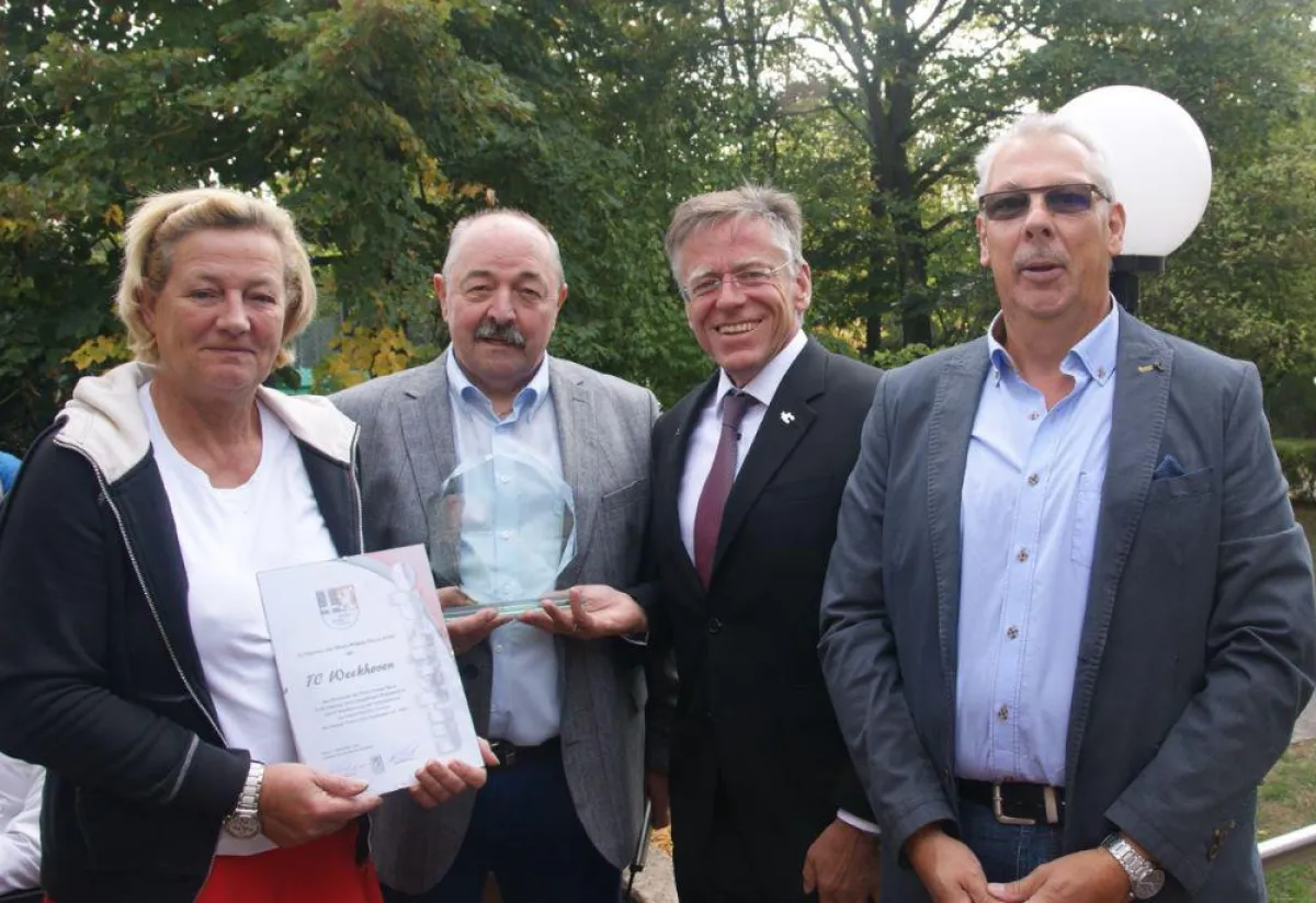 v.l.n.r.: Ute Schmidt, Wolfgang Mußmann, Hans-Jürgen Petrauschke, Herbert Pesch