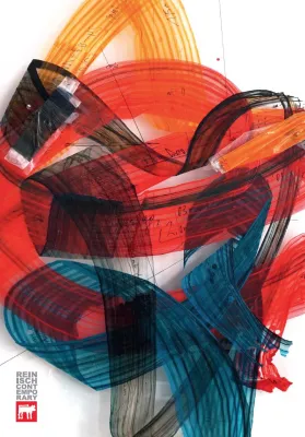 Bild: Joseph Marsteurer: Farbstreifen, gelegt, gewickelt