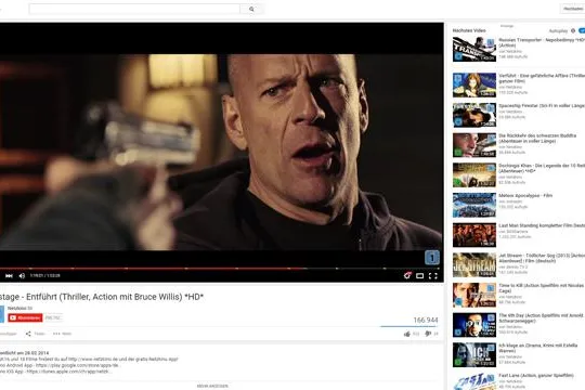 YouTube-Kanal von Netzkino wächst monatlich über 30 Prozent Bild: YouTube-Kanal von Netzkino wächst monatlich über 30 Prozent