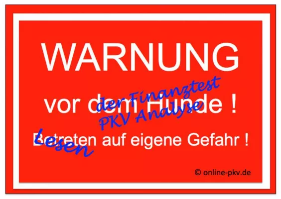 Bild: Gefährlicher als Nachbar's Hund, die Finanztest PKV Analyse