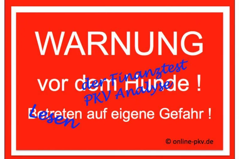 Bild: Gefährlicher als Nachbar's Hund, die Finanztest PKV Analyse