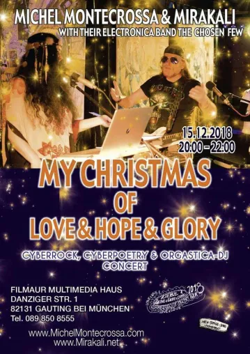 Weihnachtskonzert von Michel Montecrossa und Mirakali ‘My Christmas Of Love & Hope & Glory’ am 15. Dezember Bild: Weihnachtskonzert von Michel Montecrossa und Mirakali ‘My Christmas Of Love & Hope & Glory’ am 15. Dezember