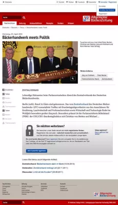 Bild: Relaunch ABZonline – ipunkt Business Solutions OHG modernisiert Fachportal der Allgemeinen Bäckerzeitung