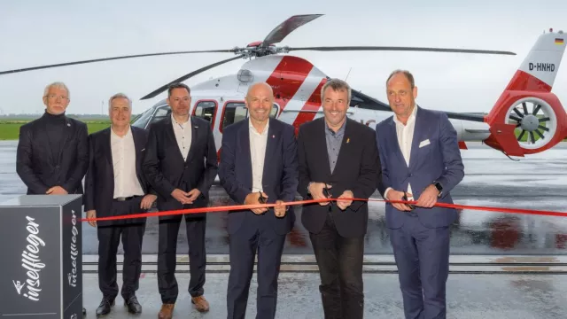 Bild: Neuer Hangar für Rettungsflüge in Norddeich eröffnet