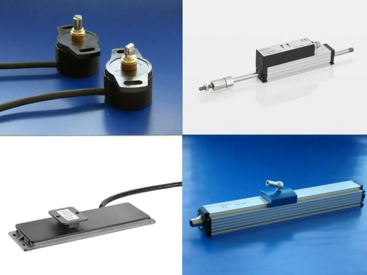 Kontaktlose, induktive und magnetostriktive Wegaufnehmer, Lenkwinkel- und Multiturn-Sensoren der Firma Novotechnik.