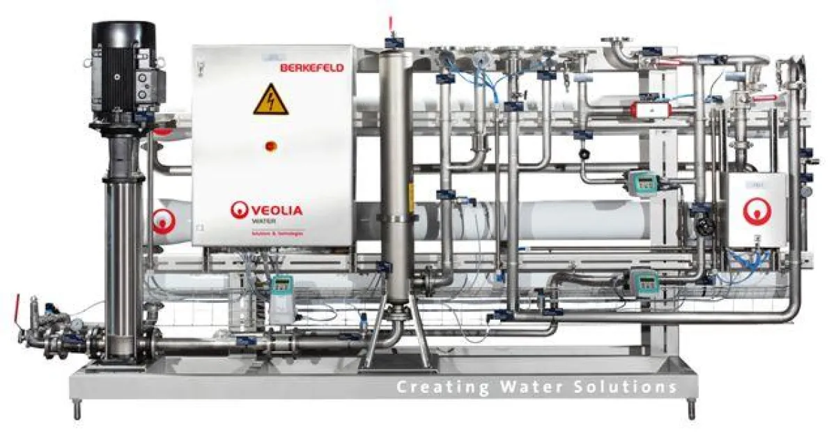 Das Berkefeld Umkehrmosmosesystem erfüllt hohe Ansprüche an Hygiene, Energieeffizienz und Wasserausbeute.