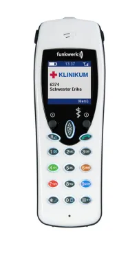 Bild: Zuverlässige Kommunikation für das Gesund-heitswesen - DECT-Handset funkwerk FC4 Medical