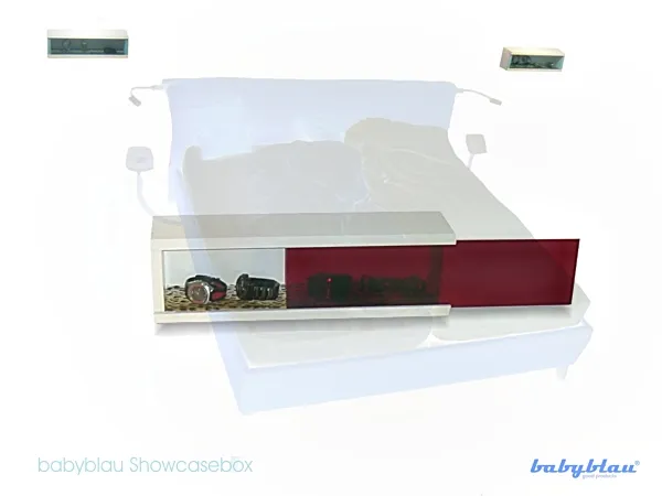 Bild: babyblau® Showcasebox in Himmelsblau oder Blutrot