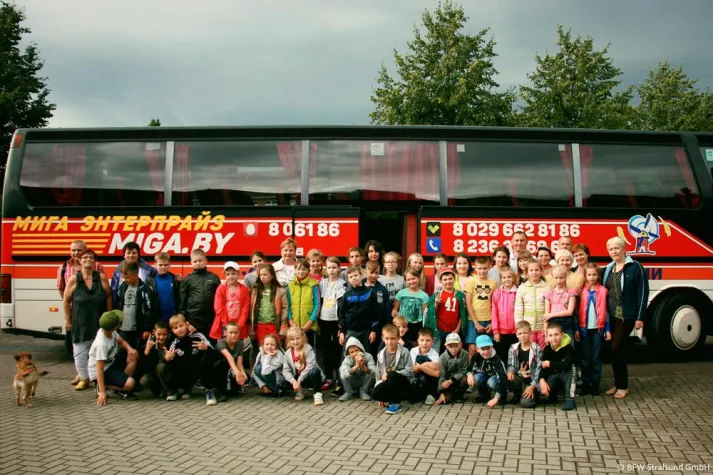 Bild: Kinder aus Weißrussland zu Besuch im BFW