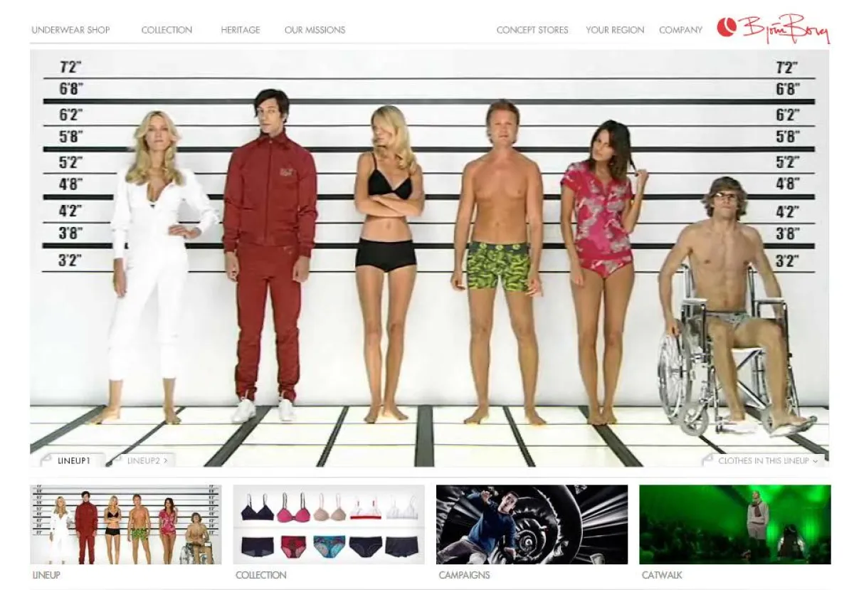 BJÖRN BORG DEMONSTRIERT POWER OF UNDERWEAR // das Schwedische Modelabel launcht eine aufwändige Website