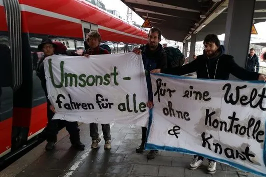 Bild: 11.4., 13 Uhr München: Aktionsschwarzfahrer vor Gericht + Veranstaltung zu Nulltarif und Schwarzfahren 19 Uhr